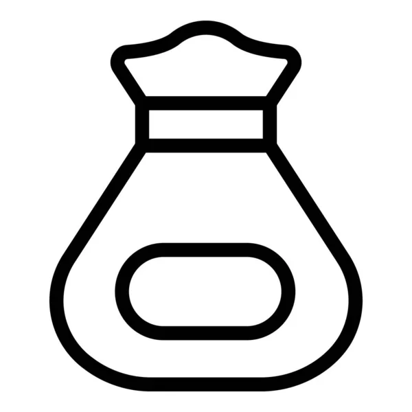 Boer Sack pictogram, stijl van de omtrek — Stockvector