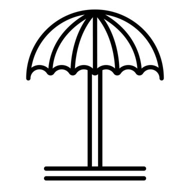 Plaj şemsiyesi simgesi, taslak biçimi