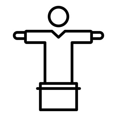 Rio İsa heykeli simgesi, anahat tarzı