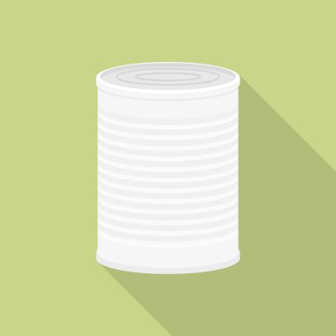 Çelik ton olabilir simge, düz stil