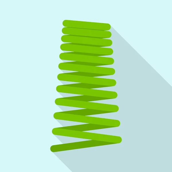 Icône printemps vert, style plat — Image vectorielle