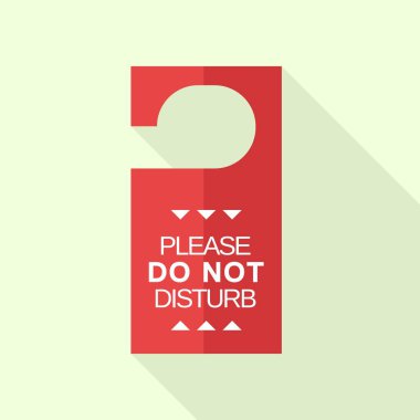 Kırmızı kapı etiket ikonu, düz stil