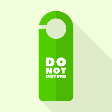 Otel bir ses etiketi simgesi, düz stil rahatsız etmeyin