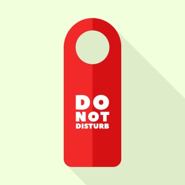 Kırmızı renk simge, düz stil rahatsız etmeyin