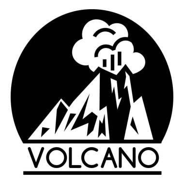 Volkan lav logosu, basit stil