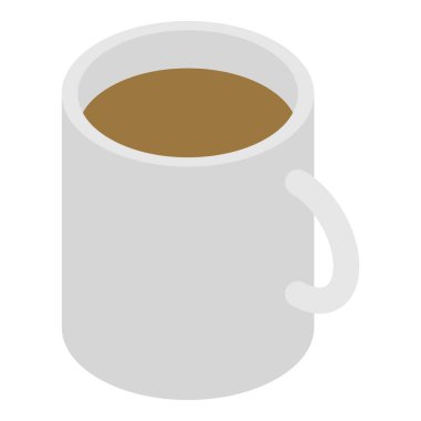 Kahve kupası simgesi, izometrik stil