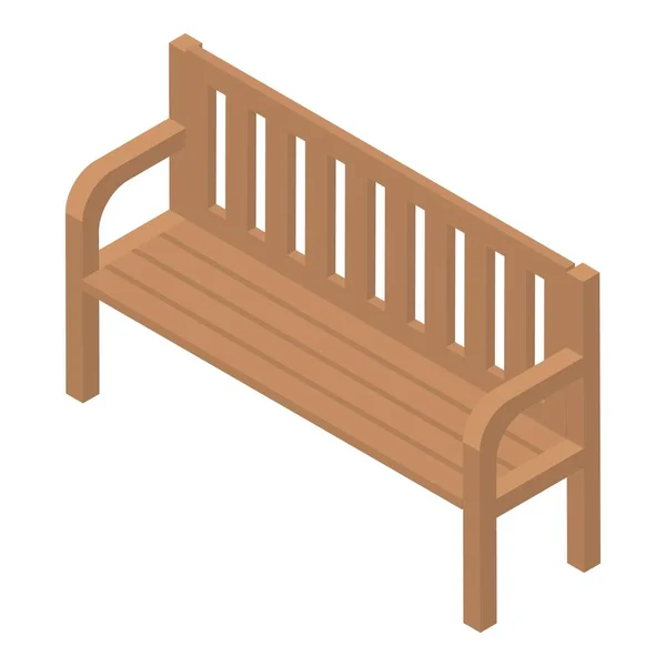 Ikona domácího dřevěného stolu, izometrický styl — Stockový vektor