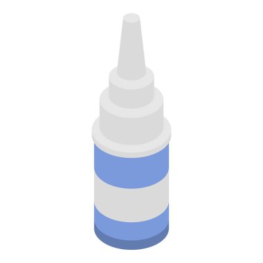 Burun spreyi simgesi, biyometrik stil