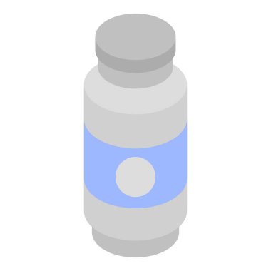 Yoğurt şişesi simgesi, izometrik stil