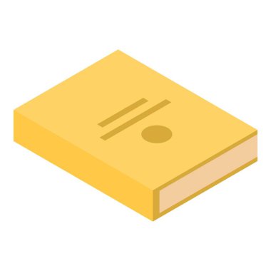 Sarı kitap simgesi, izometrik stili
