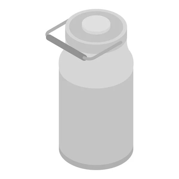 Metal milk tank icon, isometric style — Stock Vector