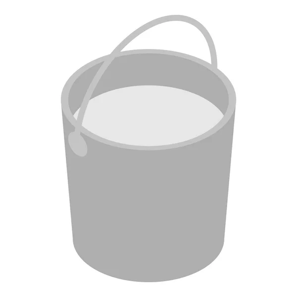Ícone de balde de leite, estilo isométrico —  Vetores de Stock