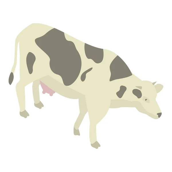 Ikona mléčné krávy, izometrický styl — Stockový vektor