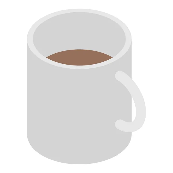 Mitad taza de té icono, estilo isométrico — Vector de stock