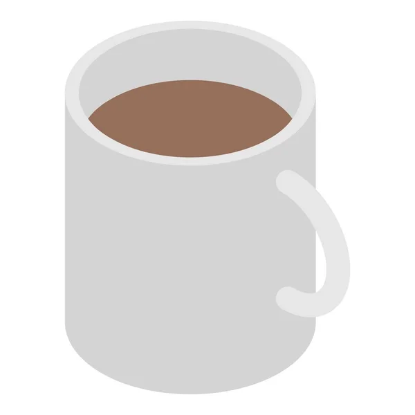 Icono de taza de café completo, estilo isométrico — Vector de stock