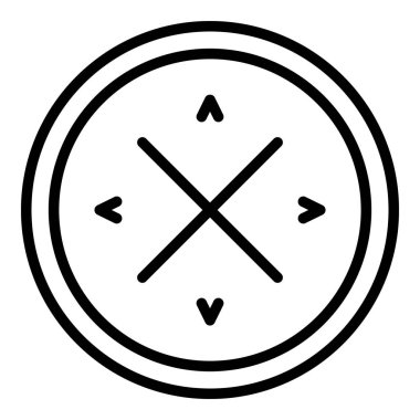 Hafif kumaş simgesi, anahat stili