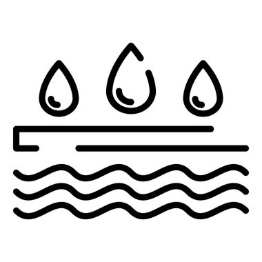 Yağmurlu su geçirmez simgesi, anahat stili