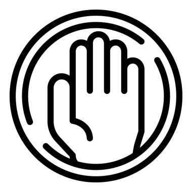 Aile içi şiddeti durdur simgesi, anahat stili