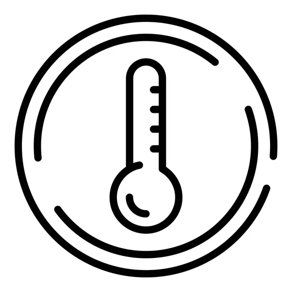 Stoffikon med lav temperatur, i omriss – stockvektor