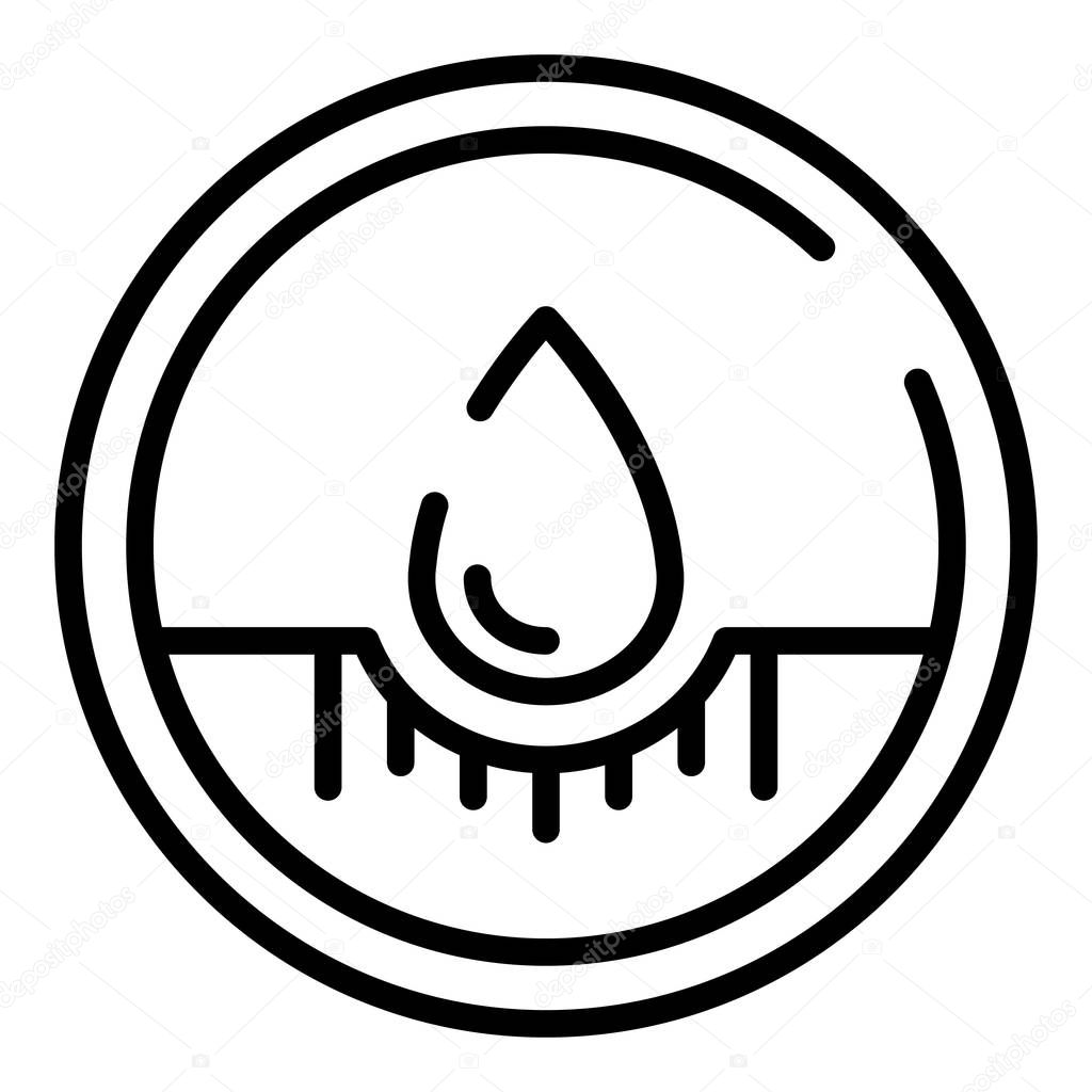 Textile waterproof icon, outline style