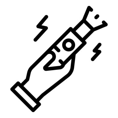 Şiddeti durdurun sersemletici silah simgesi, anahat stili