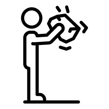 Toplum şiddetini durdur simgesi, anahat stili