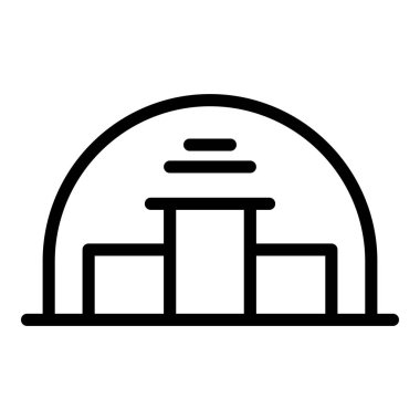 Park hangarı simgesi, anahat stili