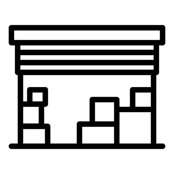 Icono de garaje de depósito, estilo de esquema — Vector de stock