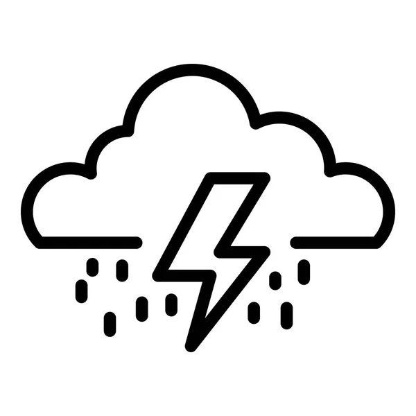 Ikona shluku Thunderstorm, styl obrysu — Stockový vektor