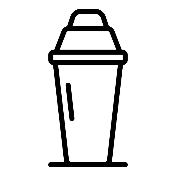Ref. Metal bar shake icon, outline style — стоковый вектор