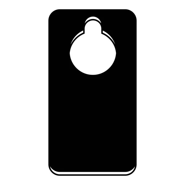 Clean door tag icon, simple style — Stock Vector