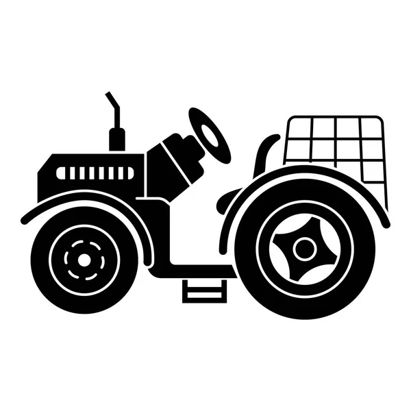 Ikona traktoru farmy, jednoduchý styl — Stockový vektor