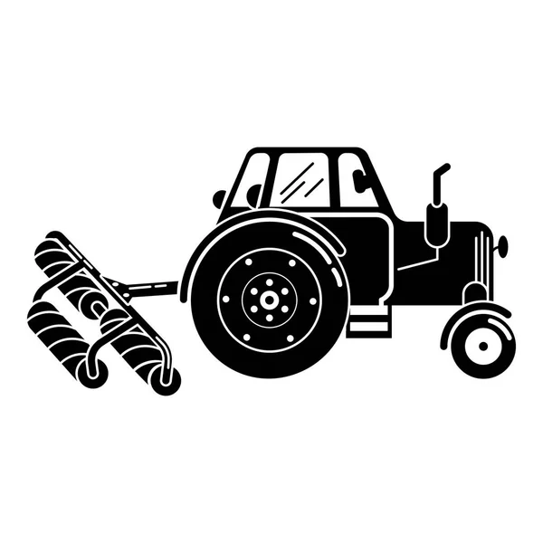 Icône d'équipement de rouleau tracteur, style simple — Image vectorielle