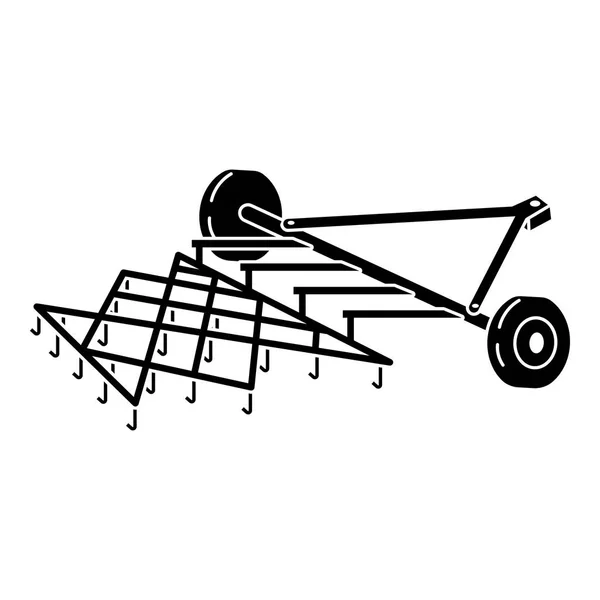 Icona del trattore coltivatore, stile semplice — Vettoriale Stock