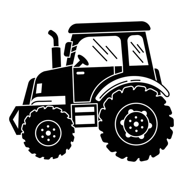 Stor gård traktor ikon, enkel stil — Stock vektor