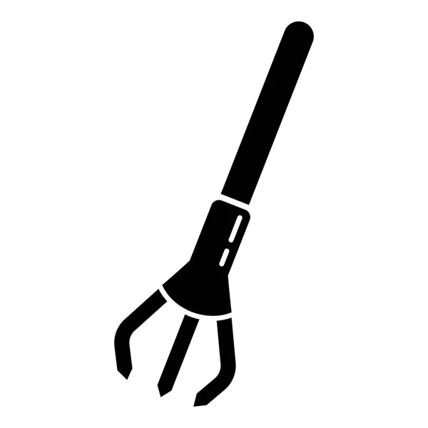 Hand small rake icon, simple style — Stock Vector