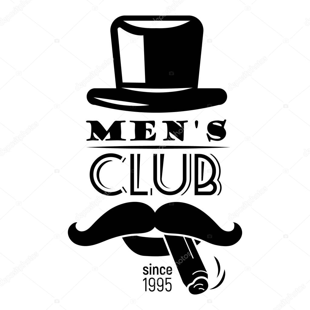 Men club logo. Simple illustration of men club vector logo for web design isolated on white background