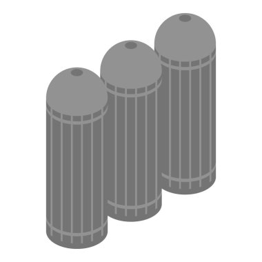 Buğday çiftliği rezerv simgesi, izometrik tarzı