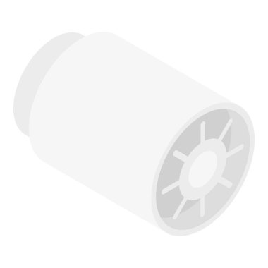 Ventilatör tüp simgesi, biyometrik stil