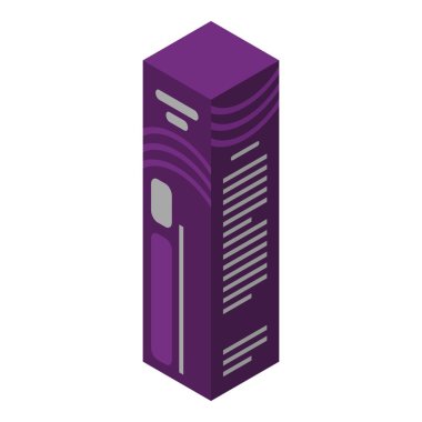 Mor saç boyası kutusu simgesi, biyometrik stil