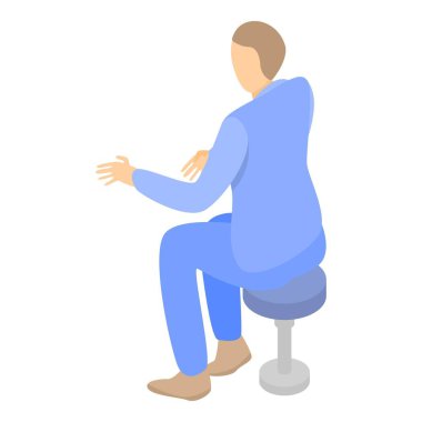 Laboratuvar adam simgesi, biyometrik stil