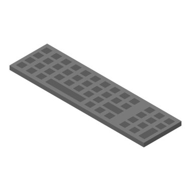 Siyah klavye simgesini, izometrik stili