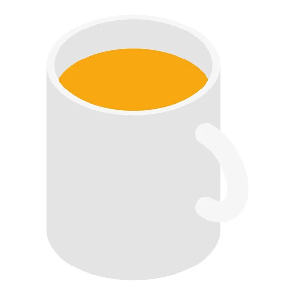 Mok thee icoon, isometrische stijl — Stockvector