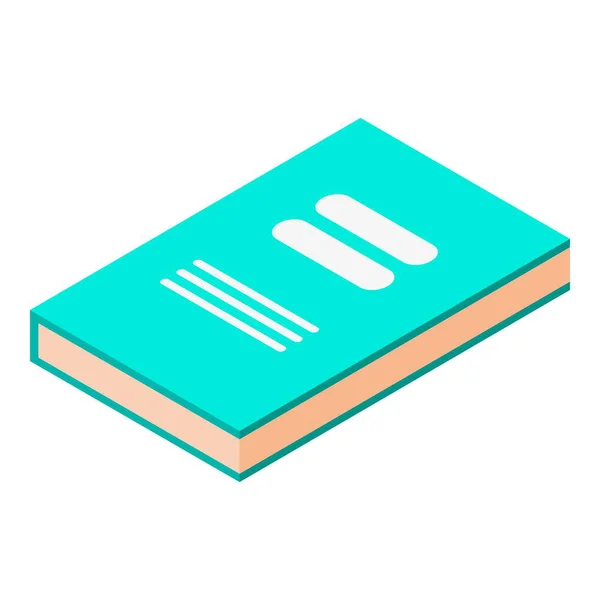 Icono de libro verde, estilo isométrico — Vector de stock