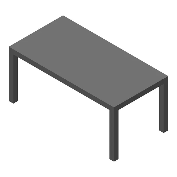 Icona tavolo nero, stile isometrico — Vettoriale Stock
