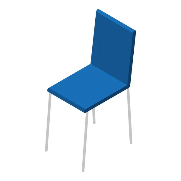 Icône chaise bleue, style isométrique — Image vectorielle