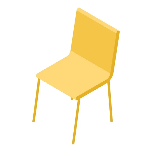 Icona della sedia gialla, stile isometrico — Vettoriale Stock