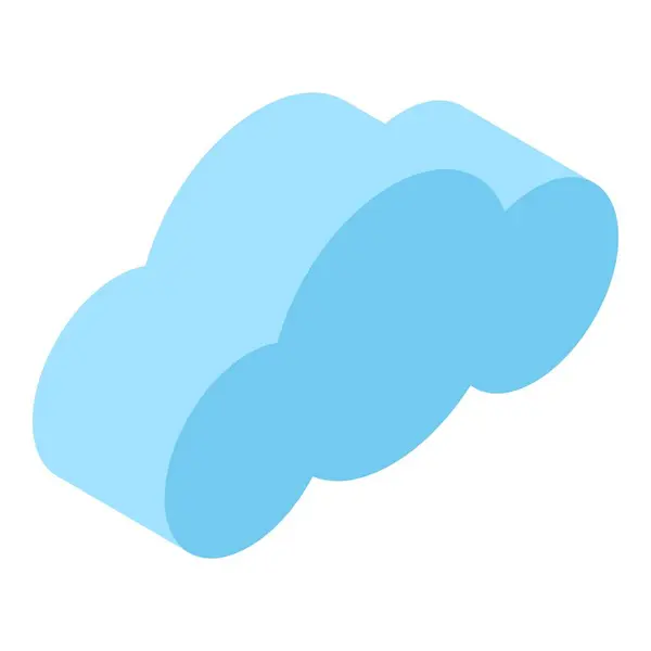 Icono de nube de datos, estilo isométrico — Vector de stock