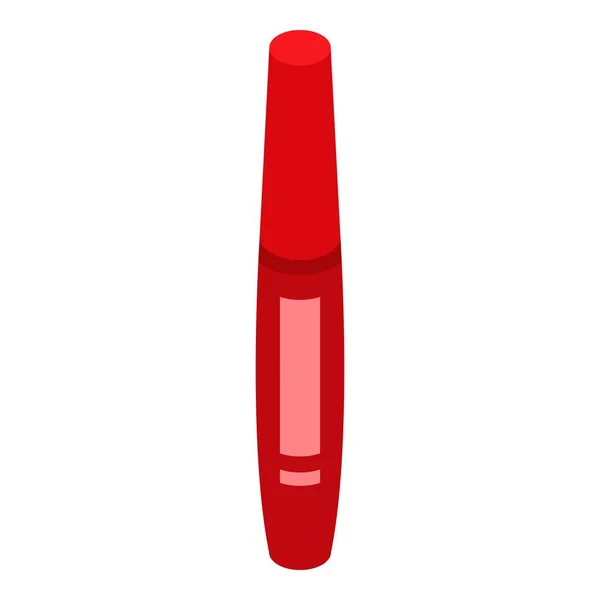 Kırmızı maskara simgesi, biyometrik stil — Stok Vektör