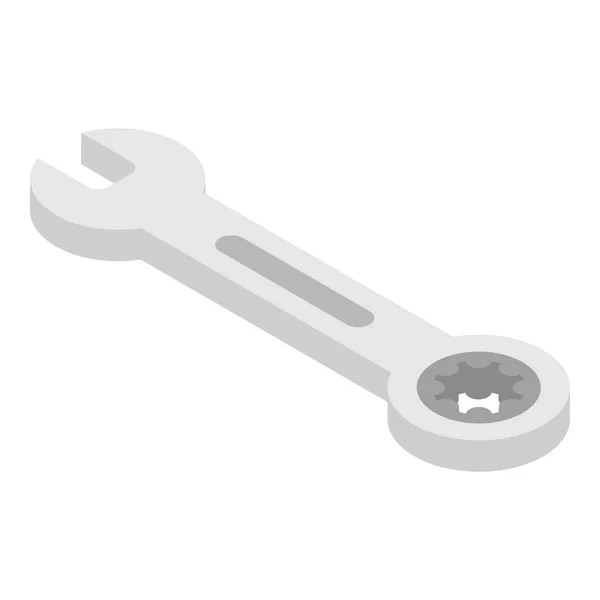Icône de clé en métal, style isométrique — Image vectorielle